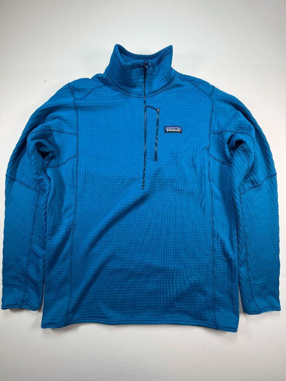 Patagonia R1 Regulator Polartec 1/2 Zip Grid Fleece Pullover Blue Men Size Large